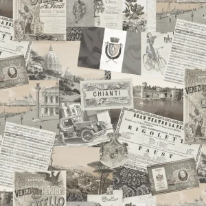 Обои флизелиновые Solo Italia серо-бежевые 1.06 м Е89602