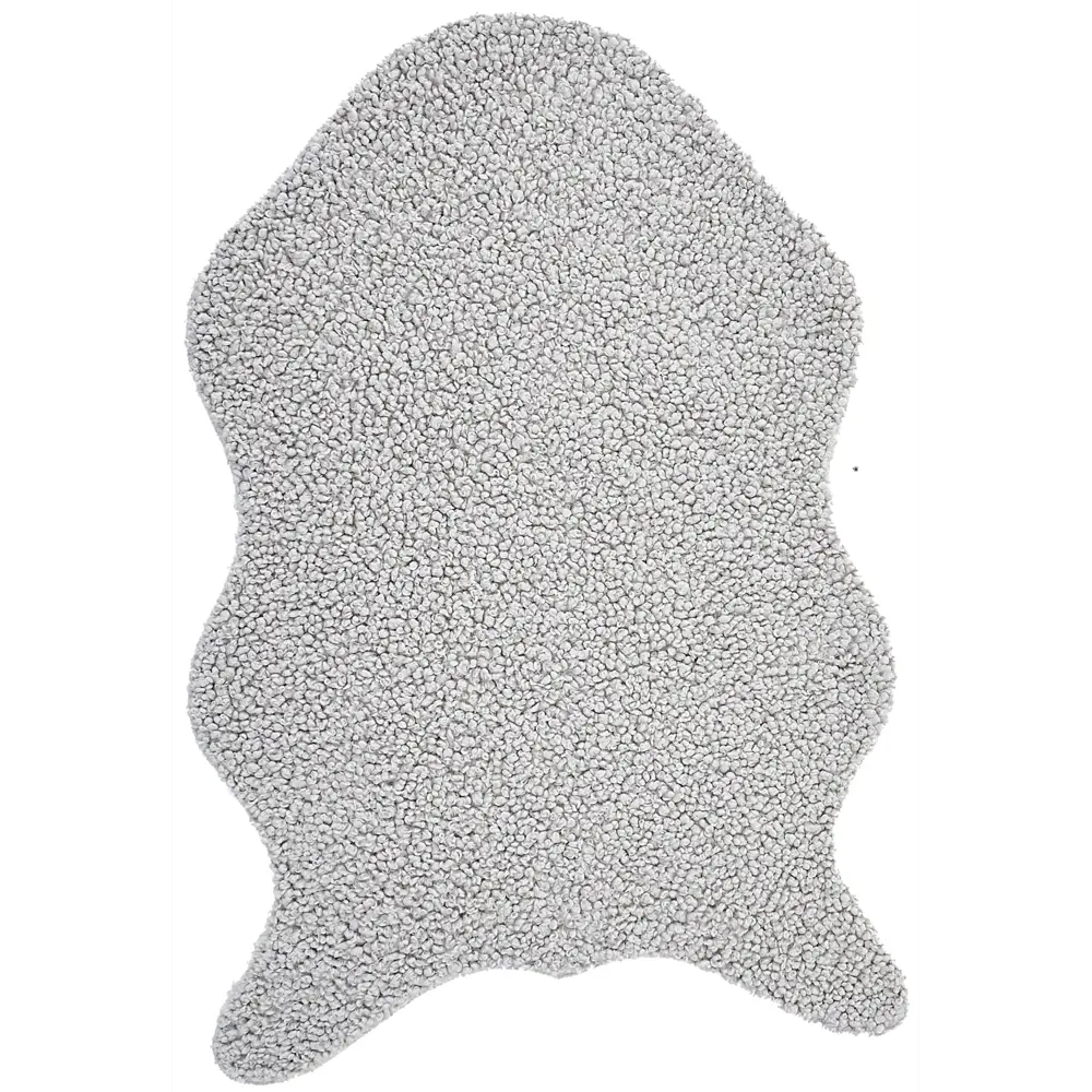 Ковер-шкура Teddy 60x90 см полиэстер цвет серая Santreyd STLM-2097758 - Вид №1