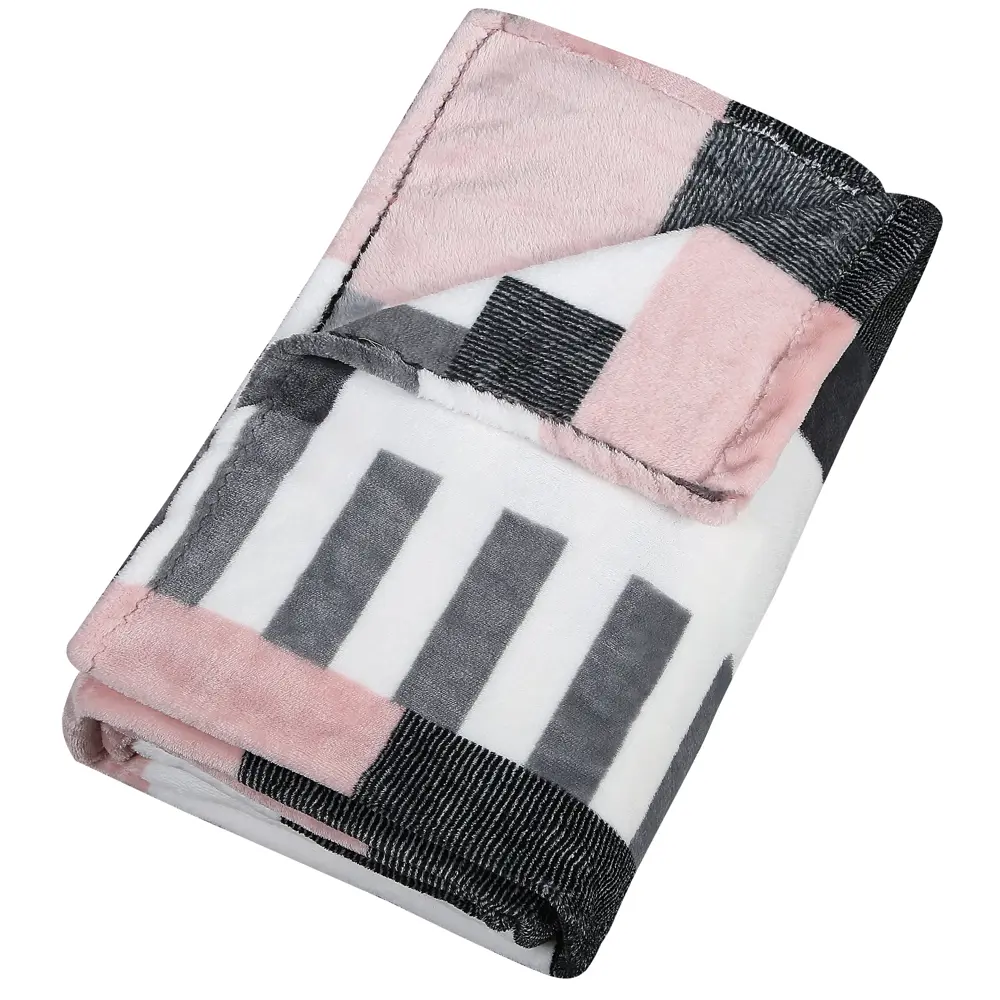 Плед Сolor 180х200 см велсофт цвет розовый Santreyd STLM-2181137 - Вид №2