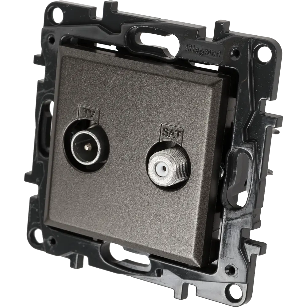 Розетка TV-SAT Legrand Structura двухкабельная цвет магнезиум STLM-2093448 - Вид №2