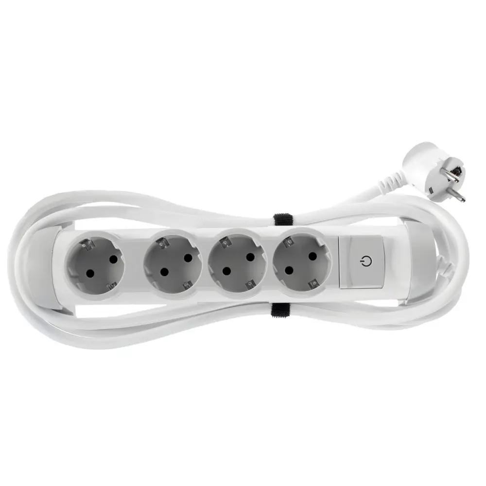 Удлинитель с заземлением Legrand 4 розетки 3 м, цвет серый STLM-2069081 - Вид №1