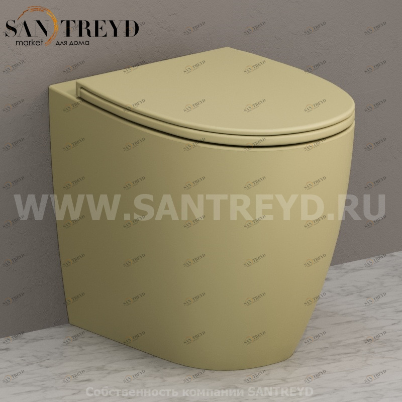 MD004SE Приставной унитаз напольный Желтый Ceramica Globo 4ALL Италия