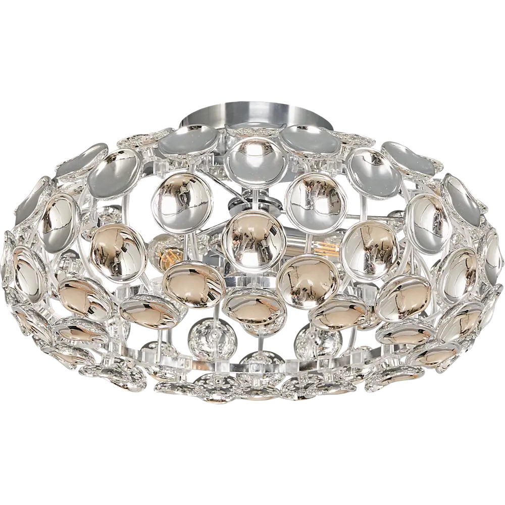 Люстра потолочная Lamplandia Mosca L1096-3, 3 лампы, 12 м², цвет серебристый STLM-2075318