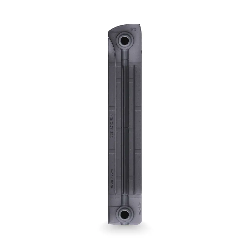 Радиатор секционный Rifar Monolit M50010RAL7012 500/100 10 секций боковое подключение биметалл серый 82560808 STLM-2012856 - Вид №2