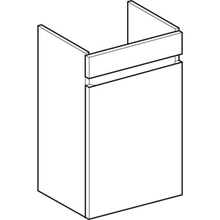 501.903.00.1 Шкафчик для раковины Geberit Renova Plan, с одной дверью Geberit  - Вид №1