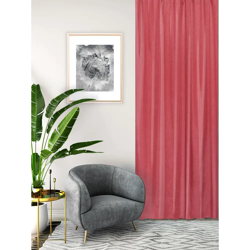 Штора на ленте Seasons Looks 140х260 см Bistro3 цвет терракотовый STLM-2154126 - Вид №4