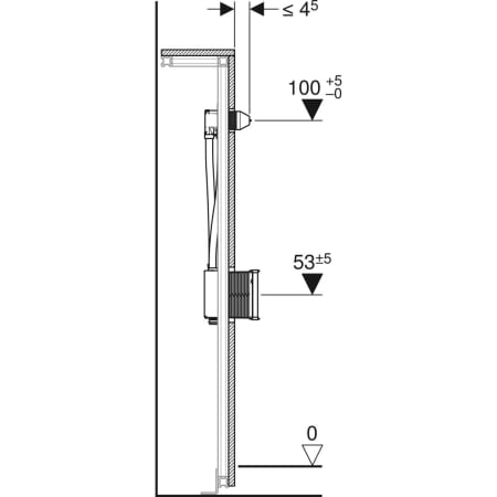461.146.00.1 Траверса Geberit GIS для электронного встраиваемого в стену смесителя с функциональным блоком для скрытого монтажа Geberit  - Вид №3