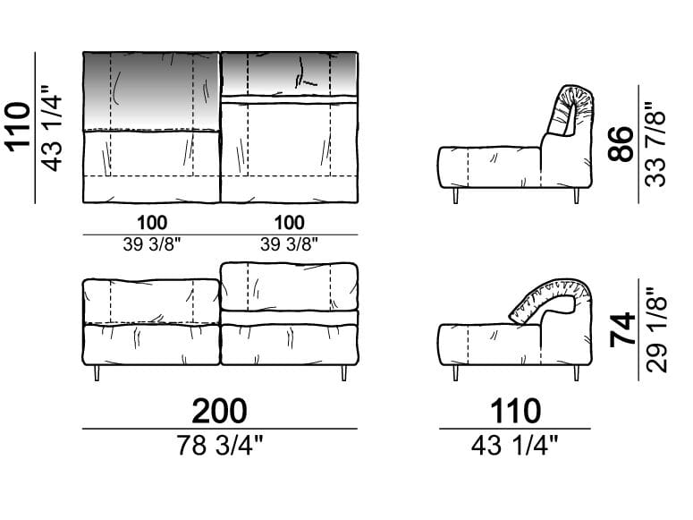 Секционный кожаный диван Arketipo CRAZY DIAMOND ARCH-00133462 - Вид №11