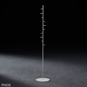 GSTH10-BPW Вешалка для одежды с 10 крючками, основание: белое. PHOS