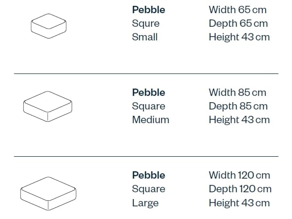 Квадратный пуф из ткани Haworth Riverbend ARCH-00007315 - Вид №3