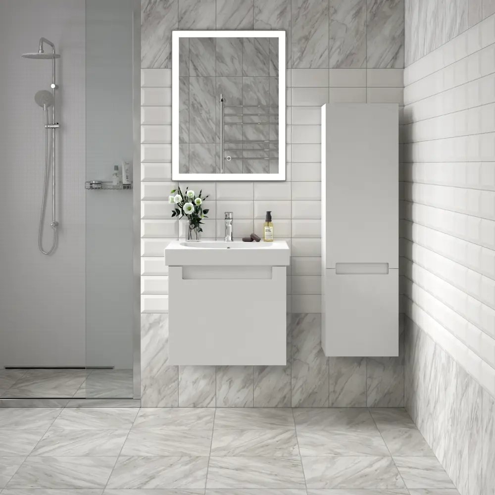 Плитка настенная Kerama Marazzi Кремона 20x50 см 1.2 м² цвет белый матовый STLM-2045815 - Вид №4