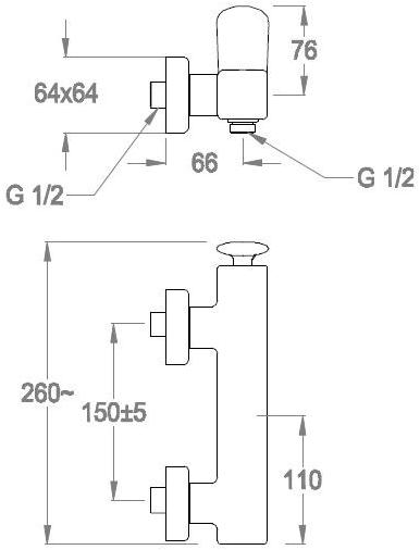 Fir Italia Смеситель для душа однорычажный Dynamica 88 8833682 - Вид №2