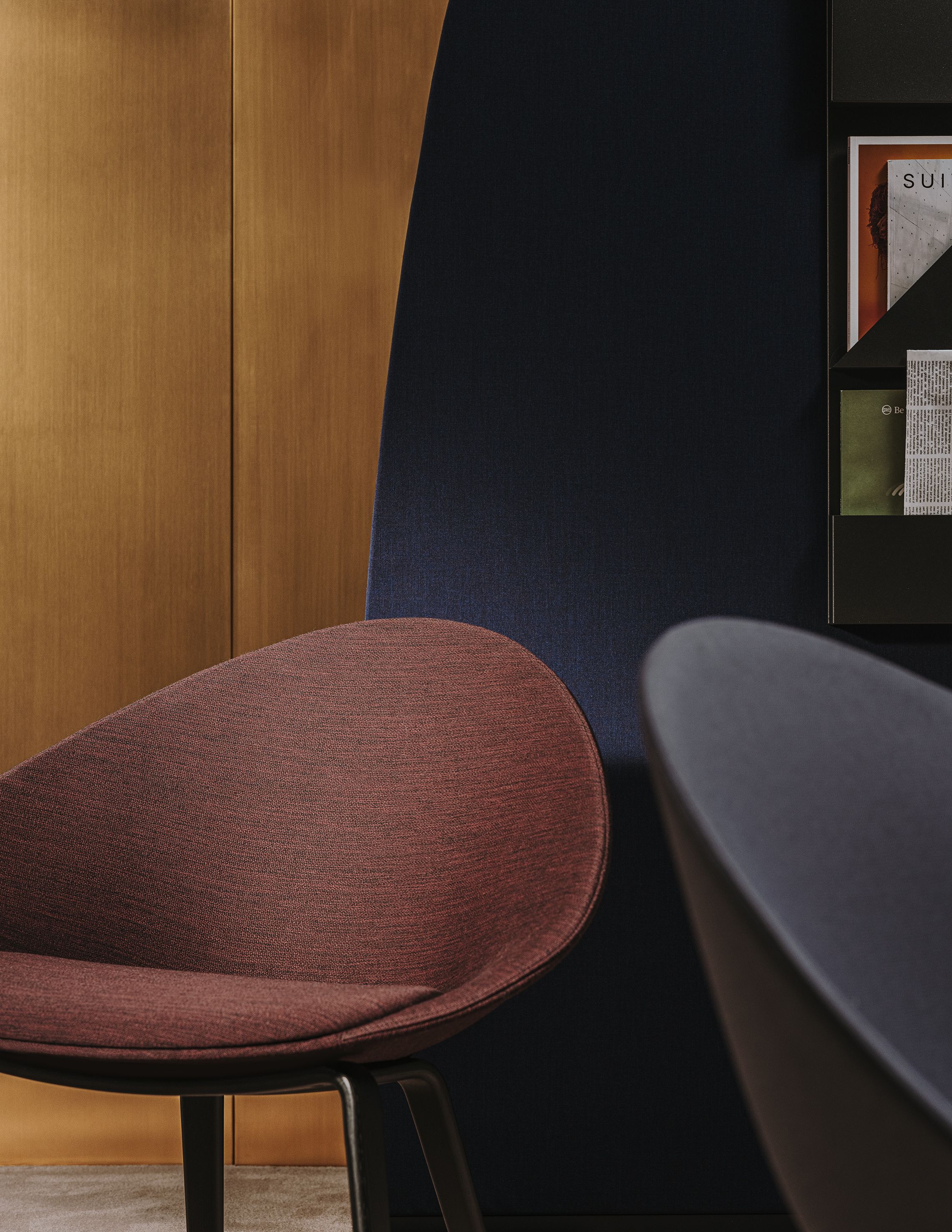 Кресло из ткани, полипропилена и многослойных ножек Arper Adell ARCH-00062282 - Вид №4