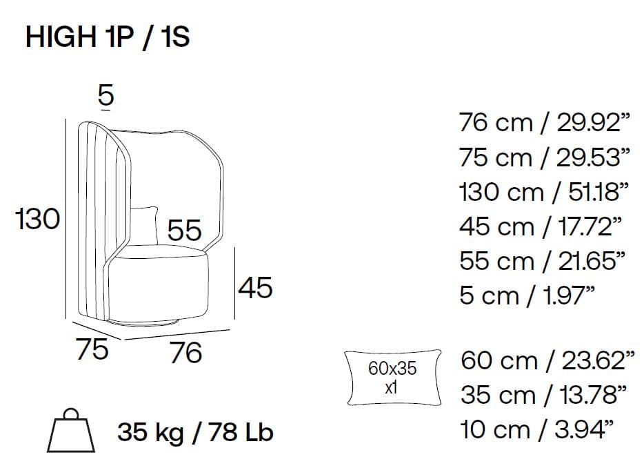 Кресло с высокой спинкой Adrenalina Маджи ARCH-00027897 - Вид №4