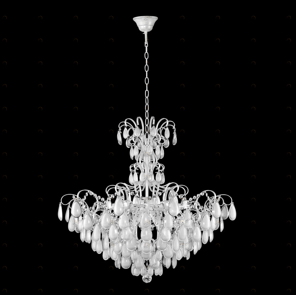 Подвесная люстра Crystal Lux Sevilia SP9 Silver CRYSTAL LUX ДИЗАЙНЕРСКИЕ, SEVILIA 056957 Серебро 
