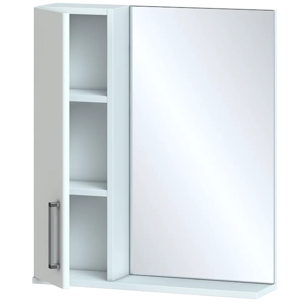 Шкаф для ванной зеркальный подвесной Vigo Eggo 60x70 см цвет белый STLM-2000041 - Вид №2