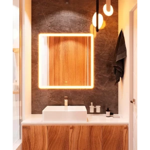 Зеркало для ванной Omega Glass Тип 3 SD313 с подсветкой 80x80 см квадратное