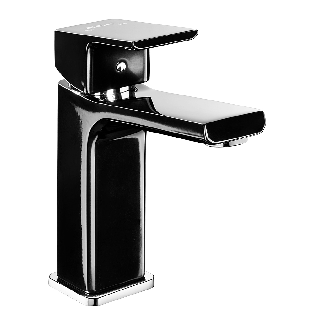 103508989st  Смеситель для раковины Tiera - Экономия воды - Черный-Хром Eca  - Вид №1