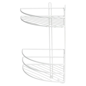 Угловая полка Proffero для ванной - 2 яруса, сталь белая 89432455