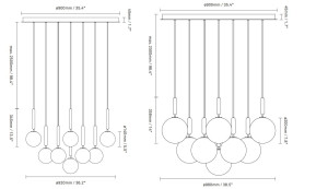 Стеклянный светодиодный подвесной светильник