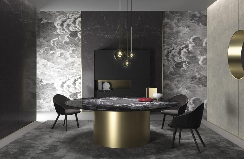 PROF Круглый стол для переговоров из мрамора с кабельной разводкой Block 2.0 sun-id-1510053 - Вид №6