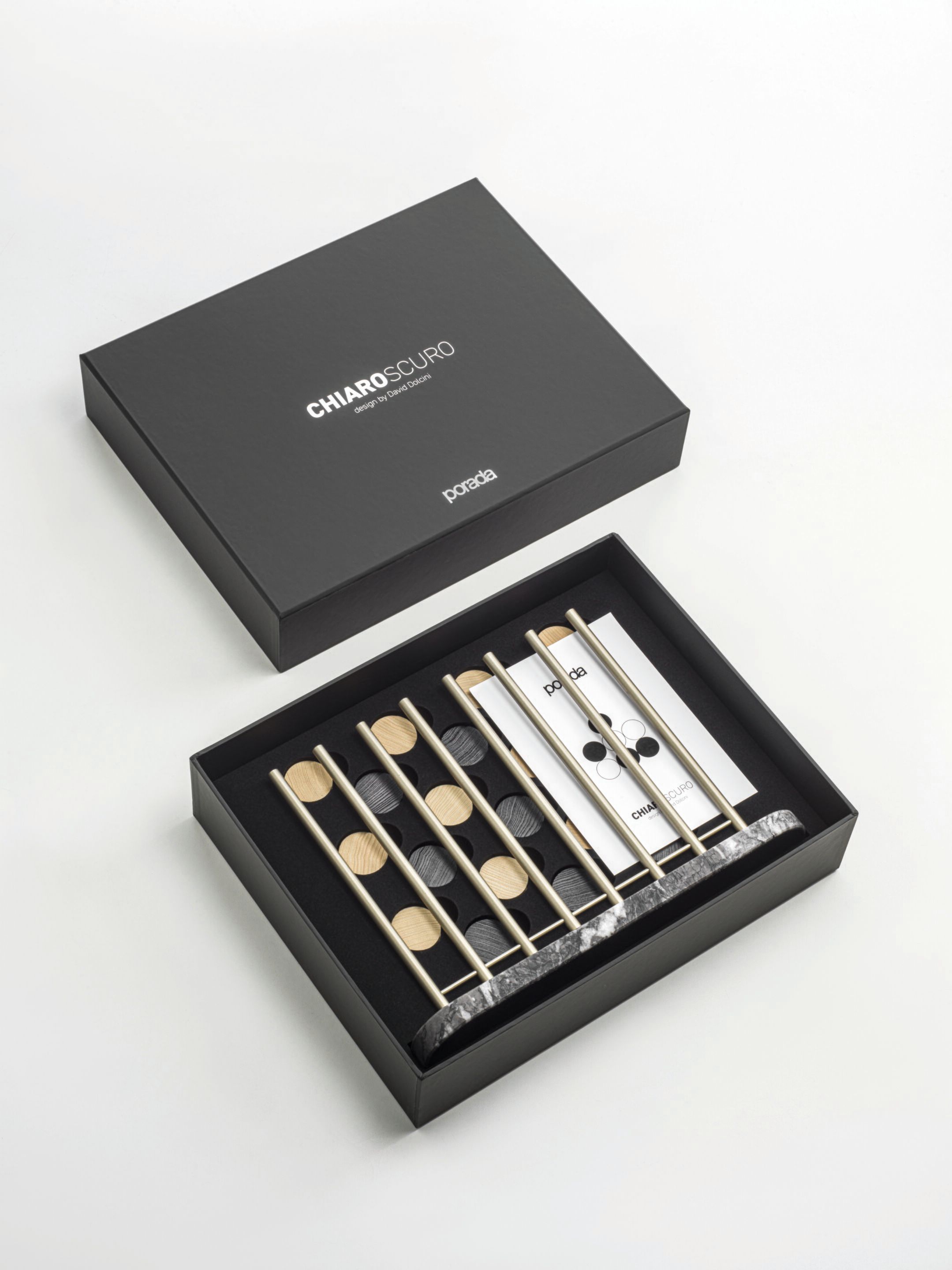 Настольная игра из Карнико-серого мрамора и грецкого ореха Porada двадцать четыре ARCH-00121927 - Вид №7