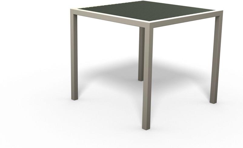 BENKERT BANKE Квадратный садовый стол из нержавеющей стали и пэт Comfony sun-id-1380099 - Вид №2