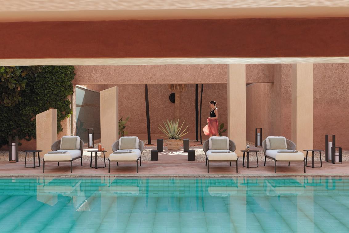 MNST322 Шезлонг лава серебро Manutti Radius - Вид №4