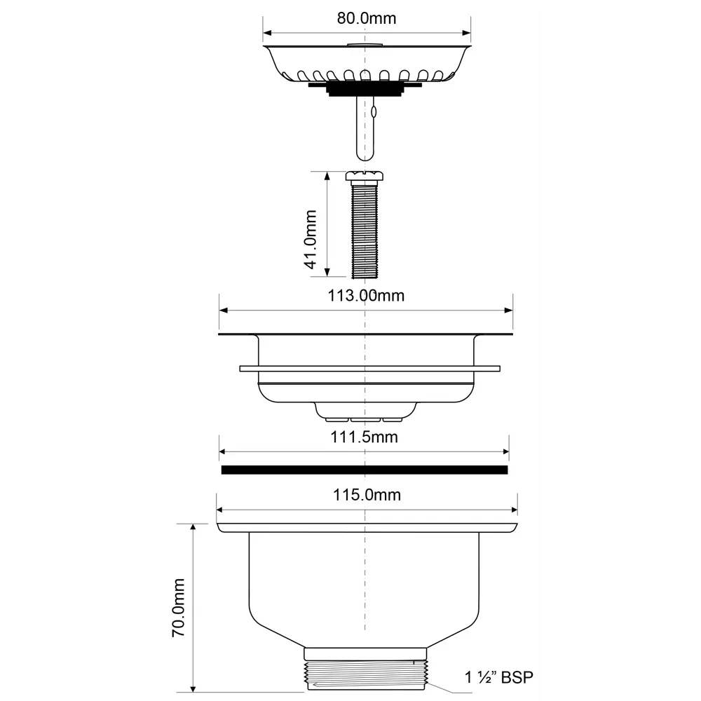 Выпуск для мойки McAlpine MRSKW7 ø115 мм STLM-2155055 - Вид №5