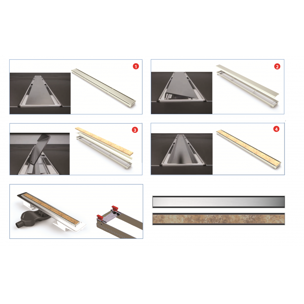 090019 Желоб водосток В1 Keramik 800  Berges B1 Keramik  - Вид №5