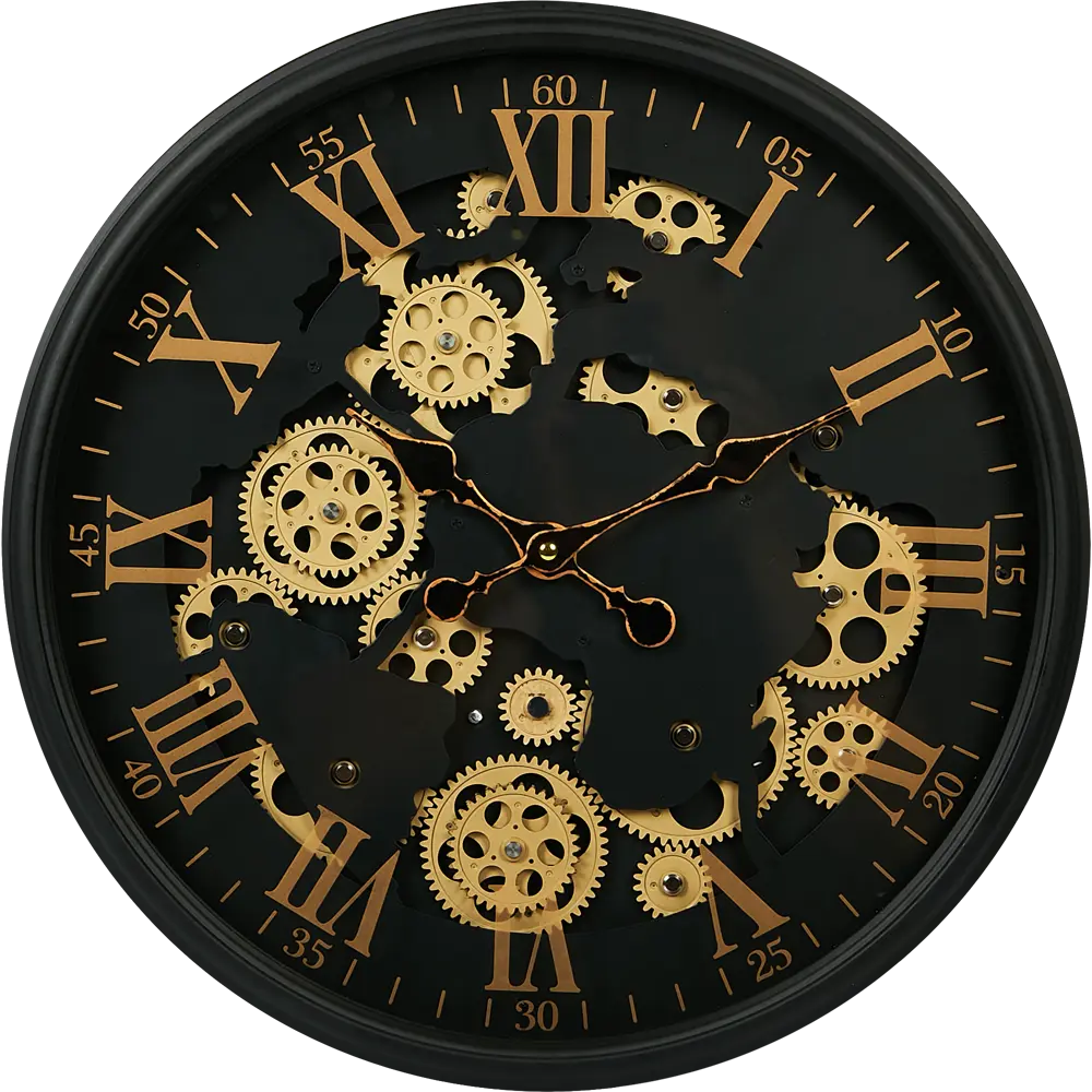 Часы настенные Dream River Шестеренки GH61294 круглые МДФ цвет черный бесшумные ø44 Осень STLM-2192327 - Вид №1