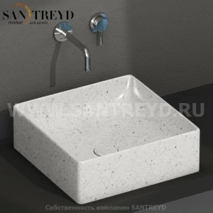 B6Q42GG Накладная раковина на столешницу  квадратная Ceramica Globo T-EDGE