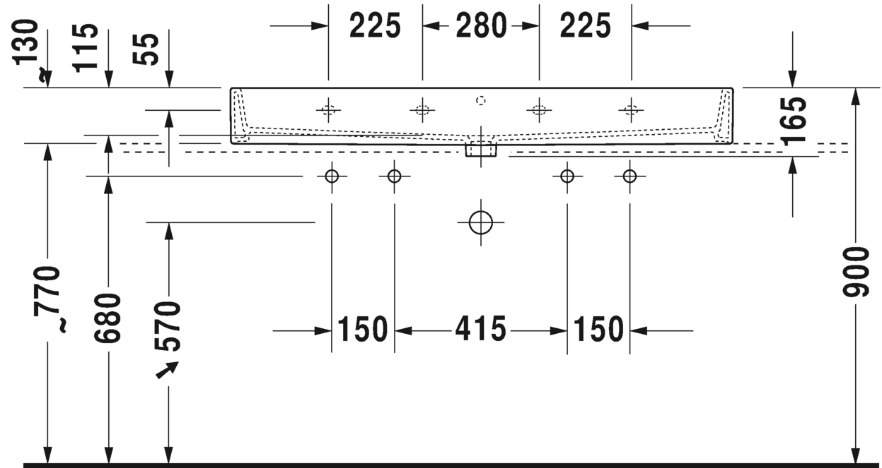 2350120026 Подвесная раковина настенная овальная Duravit Vero Air - Вид №2