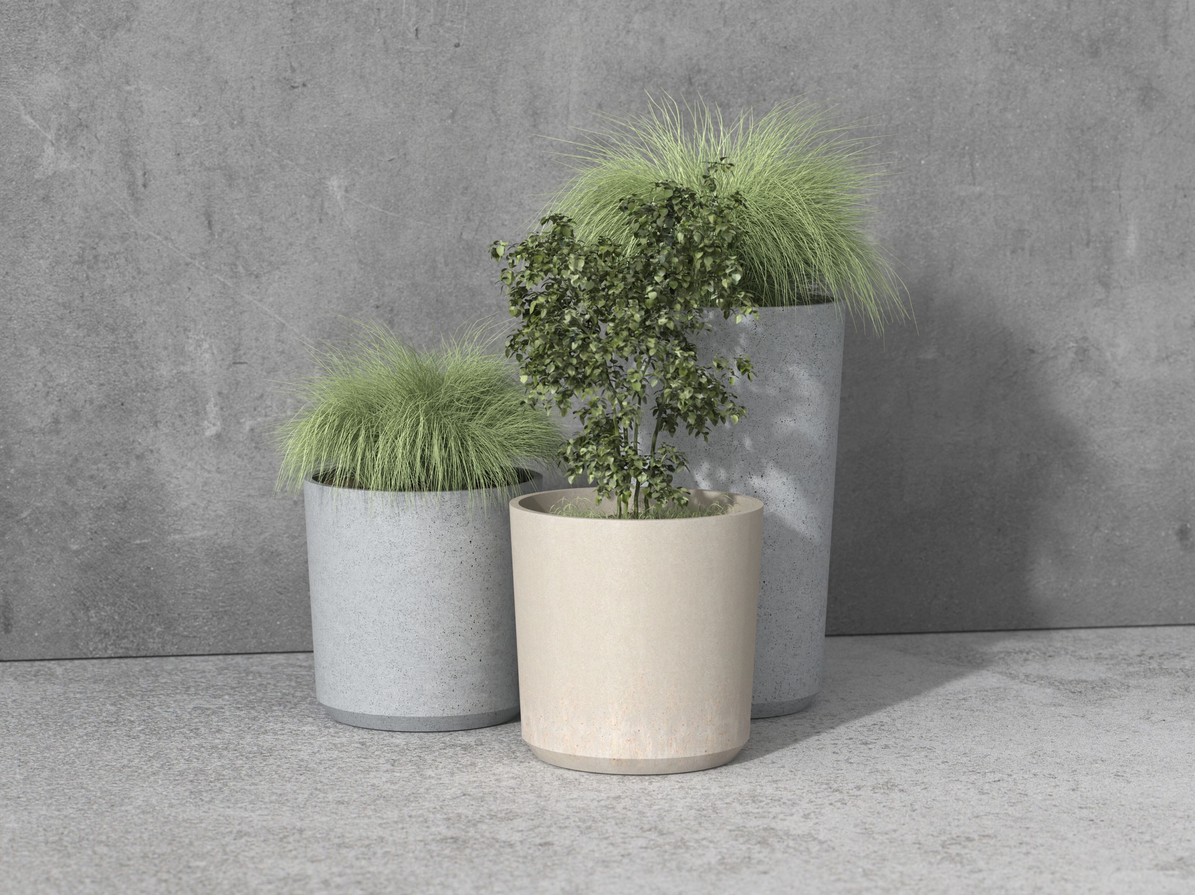 Круглый бетонный горшок Betoni Simple ARCH-00078190