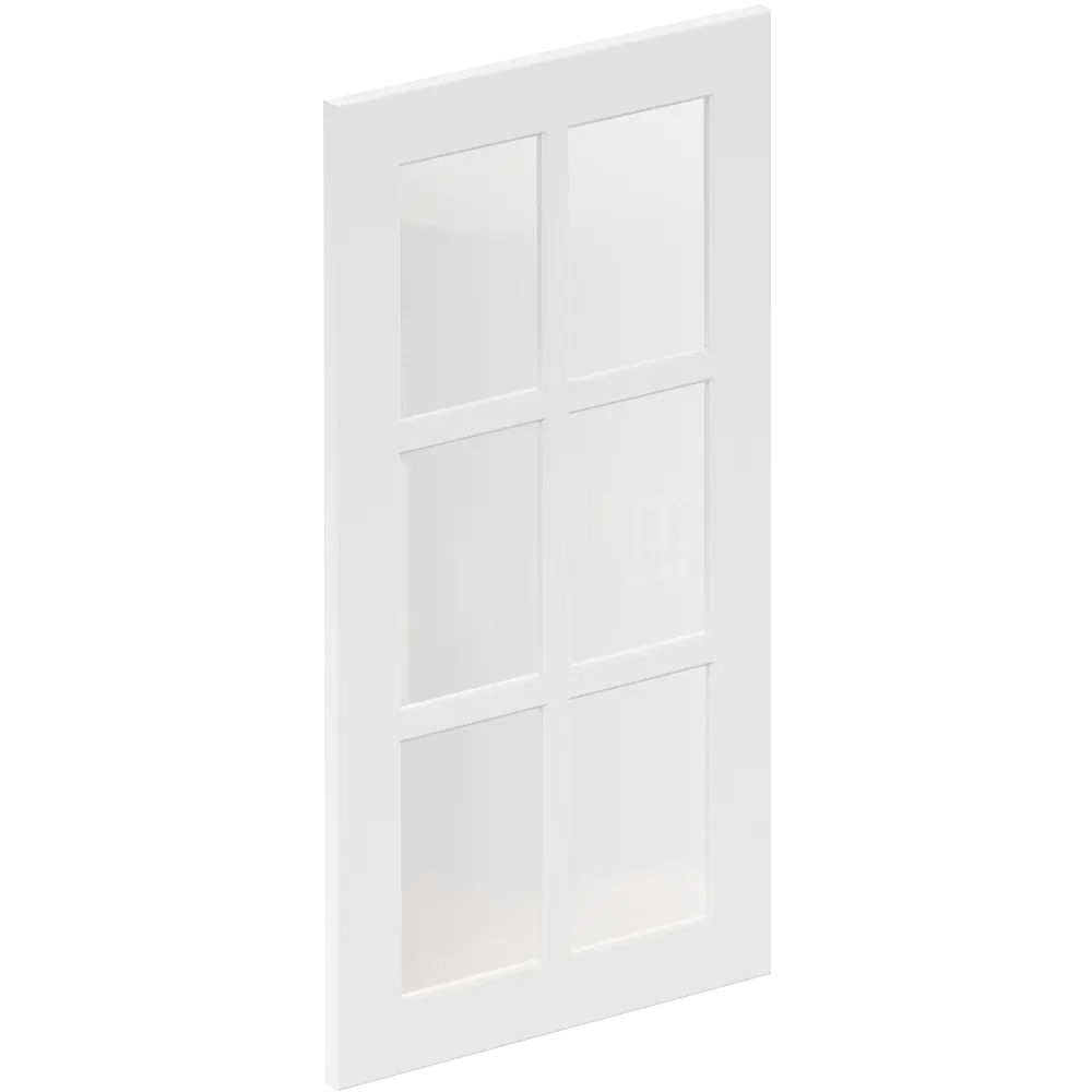 Фасад-витрина кухонного шкафа Ньюпорт 39.7x76.5 см KONSENSA МДФ цвет белый Ньюпорт белый STLM-2200634 - Вид №1