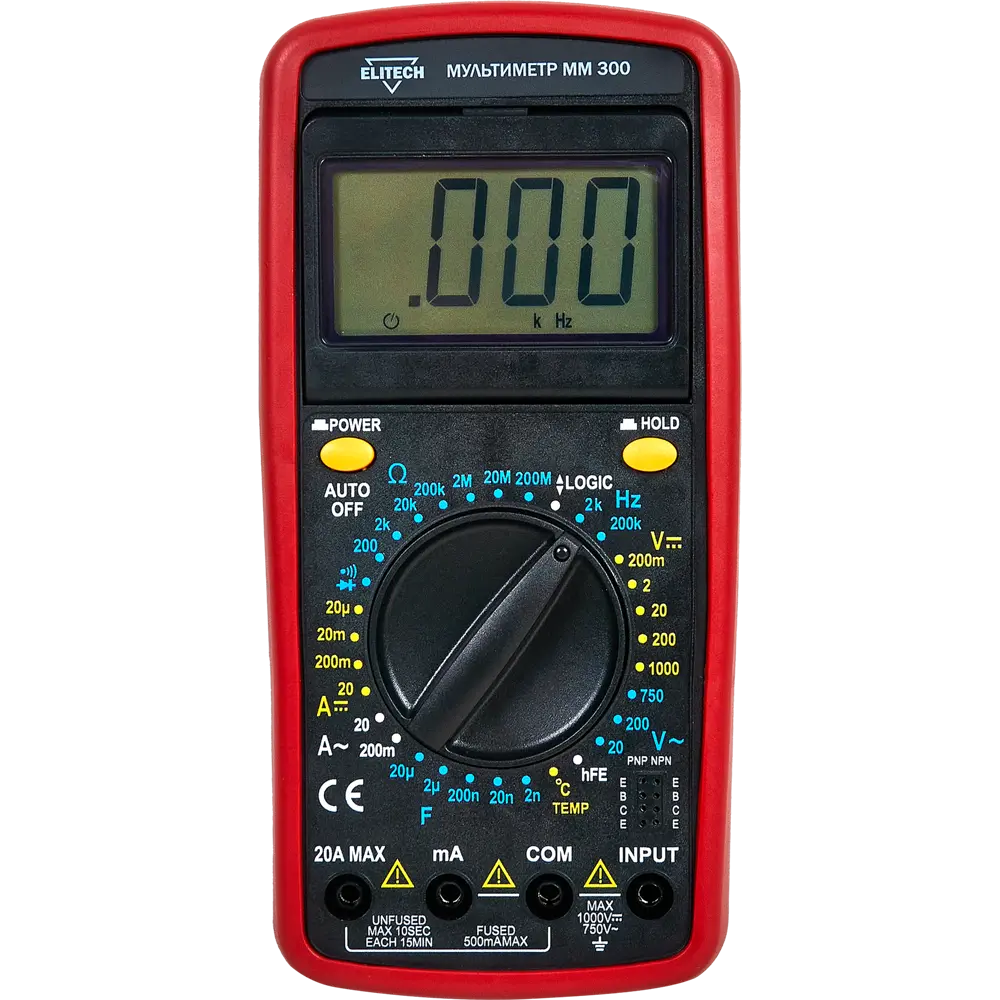 Мультиметр Elitech ММ 300 для точных электротехнических измерений 89202633 STLM-1522477