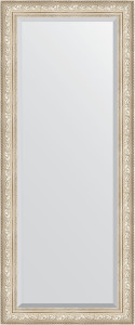 BY 6136 Зеркало напольное с фацетом в багетной раме - виньетка серебро 109 mm EVOFORM Exclusive floor