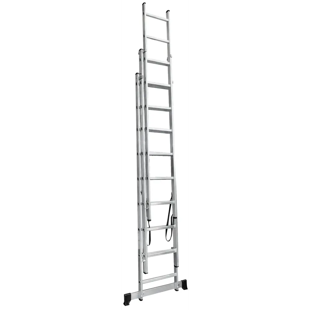 Лестница раскладная выдвижная 3-секционная Standers до 6.64м 9 ступеней STLM-2174218 - Вид №2