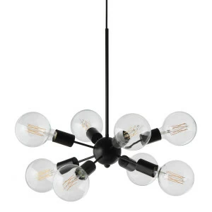 Светильник потолочный с 8 плафонами 48х38 см черный Mega Junction 1519_65001 FRANDSEN ДИЗАЙНЕРСКИЕ 00-3880825 Прозрачный;черный