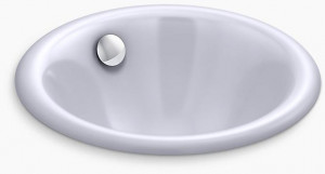 KOHLER Круглая встраиваемая раковина Iron Plains / под столешницу K-20211-GRL
