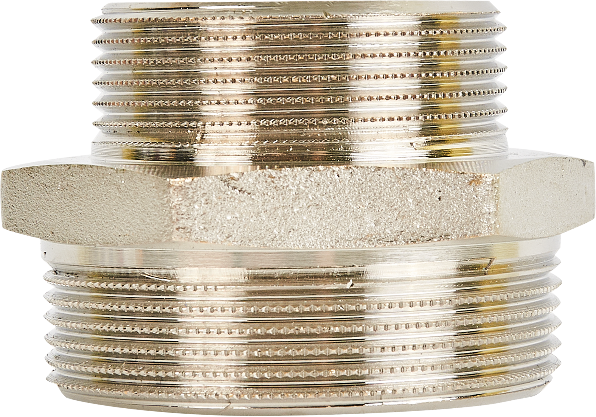 Ниппель латунный STOUT 2x1½" наружная резьба никелированный 82238817 STLM-0022622 - Вид №1