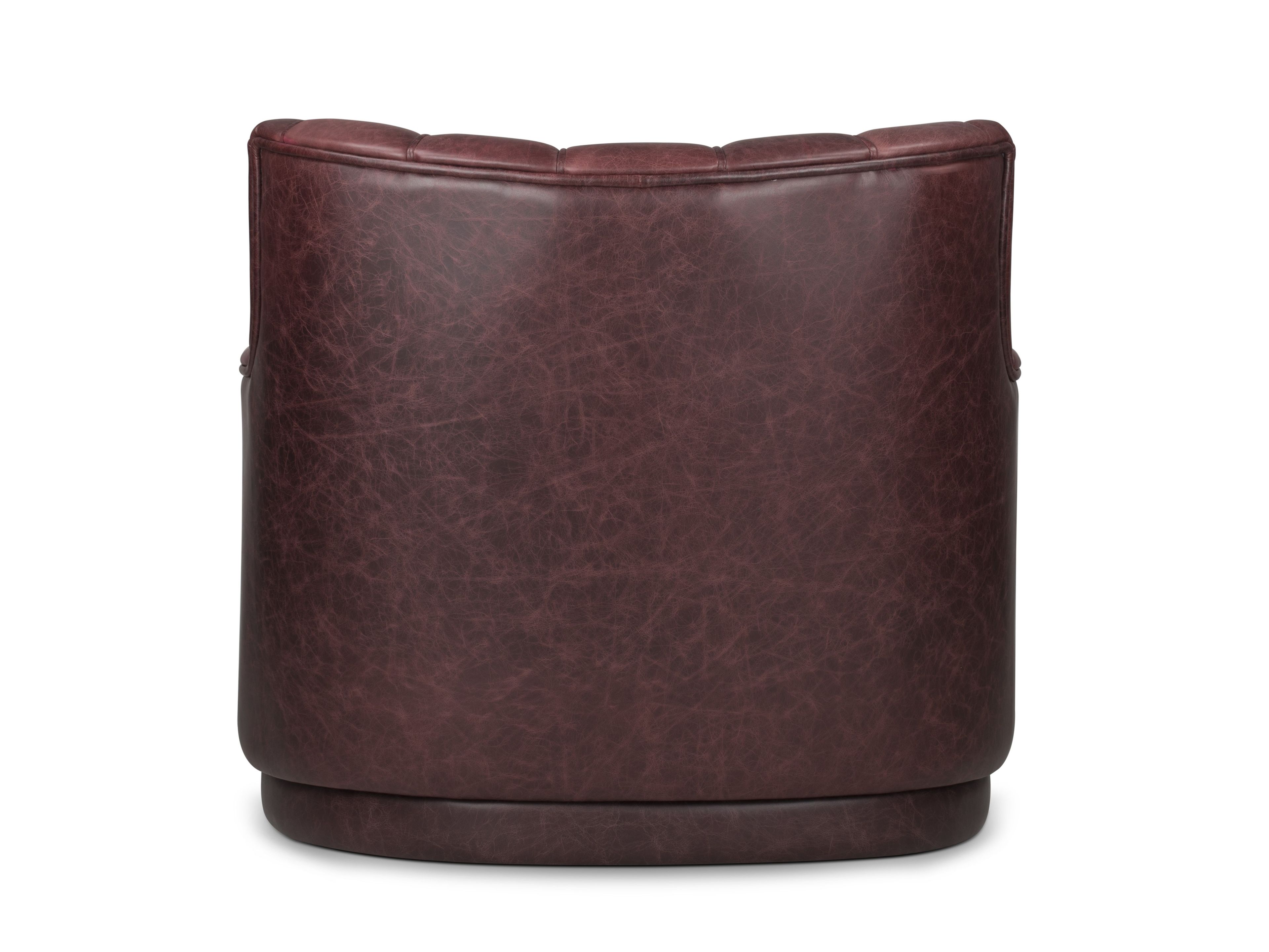 Кожаное кресло с подлокотниками Brabbu Слива ARCH-00143490 - Вид №2