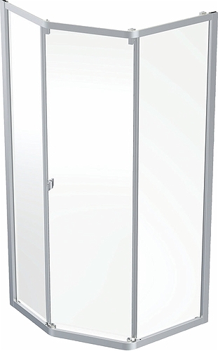 4983012101 Душевая стенка IDO Showerama 8-3 для пятиугольного душа, 1000x1000 мм  - Вид №2