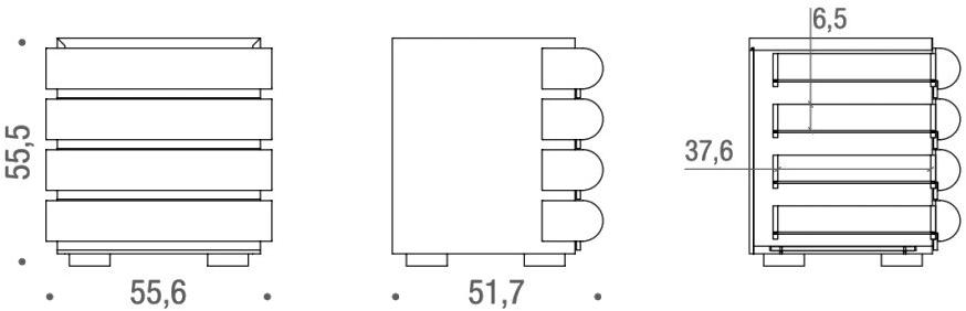 ACERBIS Прикроватная тумбочка из лакированной древесины с ящиками Storet sun-id-1466993 - Вид №5