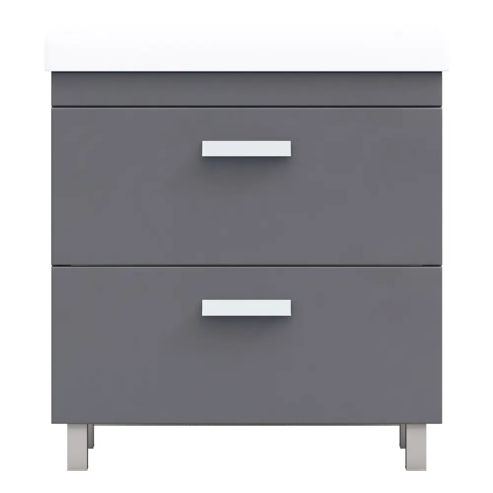 Тумба в ванную Vigo Hilton 80x80 см ДСП цвет графит STLM-2073432