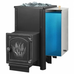 Банная печь Везувий Сенсация Аква 22 Антрацит (ДТ-4) с баком для воды 40 л.