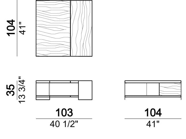 Деревянный прямоугольный журнальный столик Arketipo NOTH ARCH-00097512 - Вид №6
