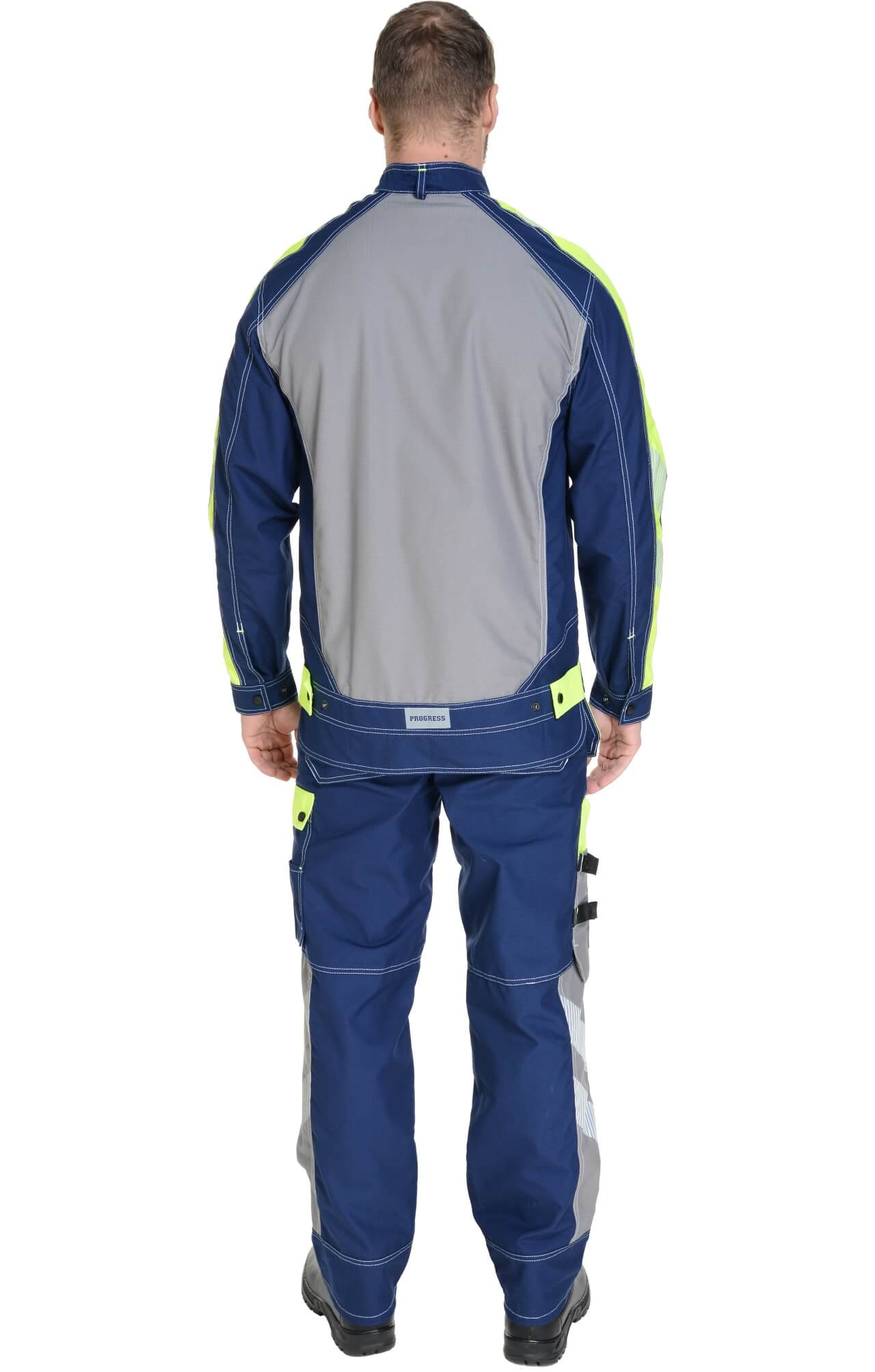 68842 Костюм "Прогресс" темно-синий с серым лимон  Летняя спецодежда  размер 48-50/170-176  - Вид №11