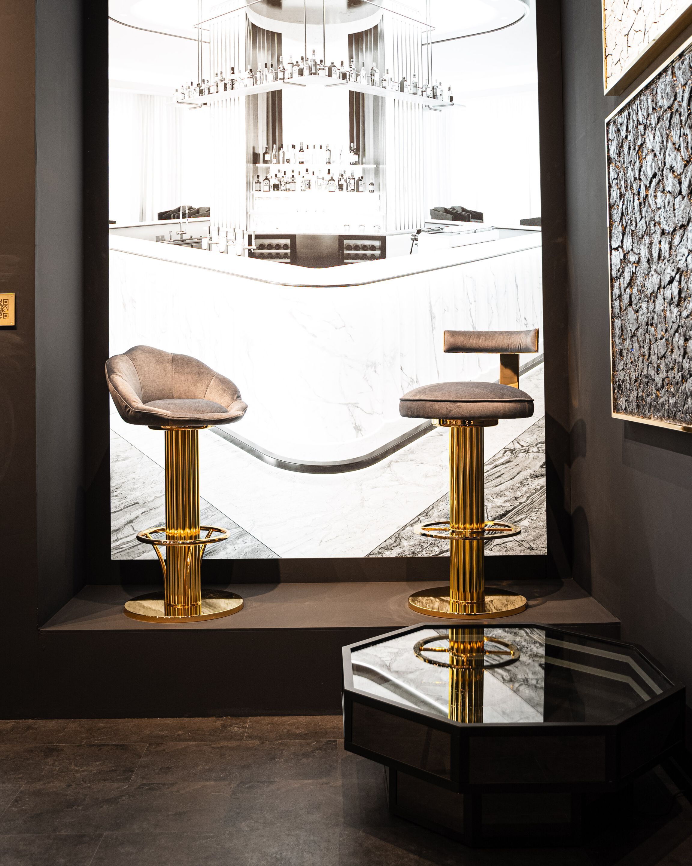 Высокий стул с мягким сиденьем Galbiati Exclusive Interiors ARCH-00008253