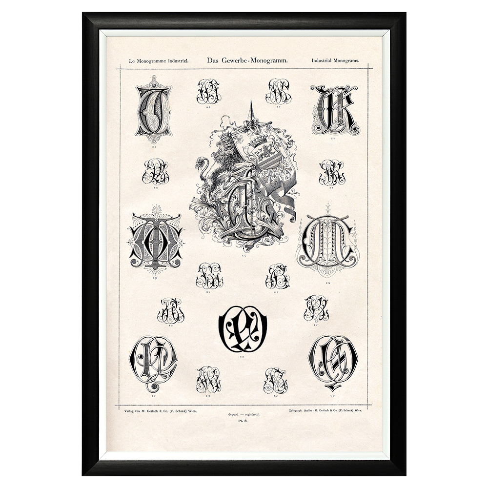 21080903 Арт-постер «Монограмма 8» Object Desire Азбука мечты 